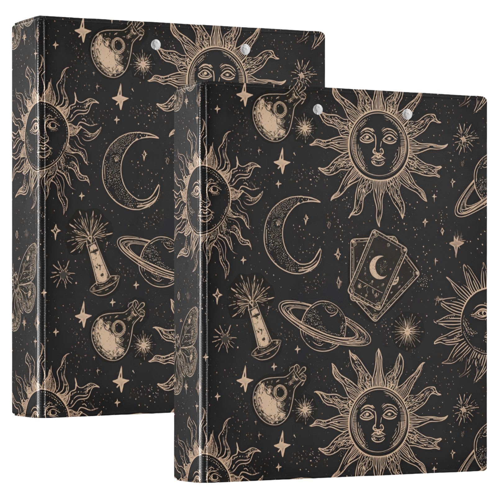 Amazon.com : ALAZA Witchy Sun Moon Stars 3 Ring Binder 1.5 Inch